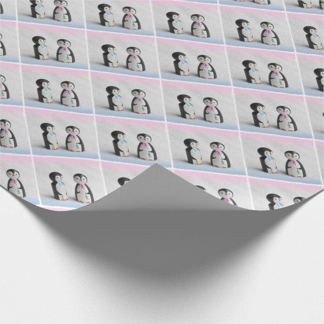 Papier Cadeau Noël des Pingouins (Coin)
