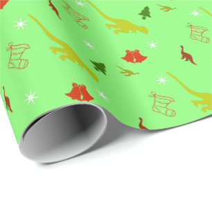 Papier Cadeau Noël dinosaure de vacances