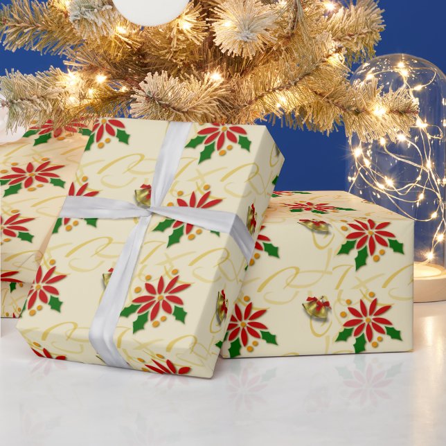 Papier Cadeau Noël doré (Vacances)