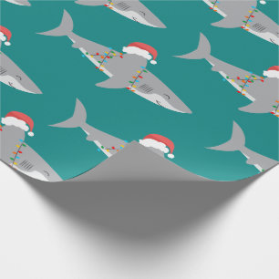 Papier Cadeau Noël drôle de requin