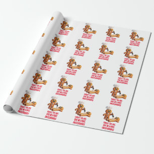 Papier Cadeau Noël drôle : Gros pain d'épices