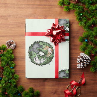 Papier Cadeau Noël du chat