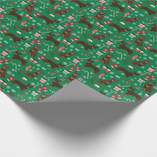 Papier Cadeau Noël du chien Kelpie australien