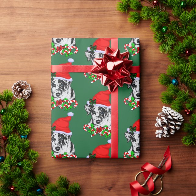 Papier Cadeau Noël du chien léopard de Catahoula (Cadeau de vacances)