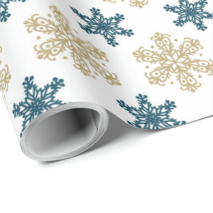 Papier Cadeau Noël du Motif Snowflake