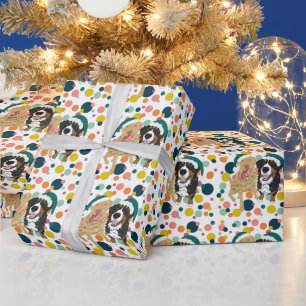 Papier Cadeau Noël Dudley Et Polka Bernese