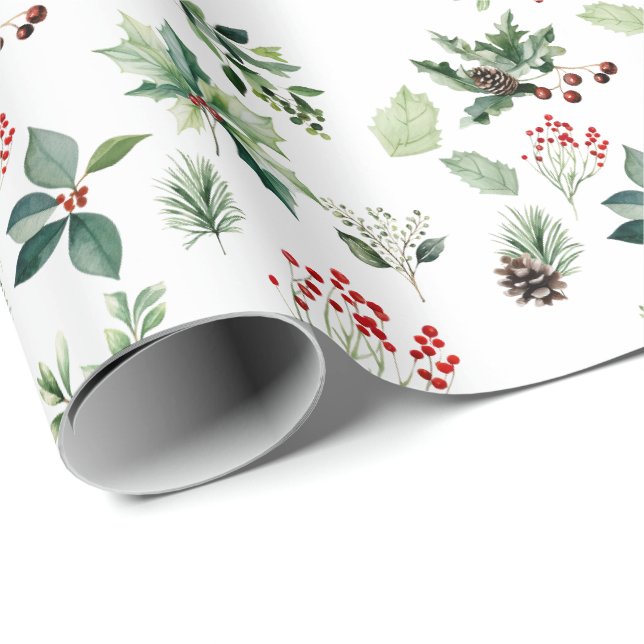 Papier Cadeau Noël élégant  (Coin rond)