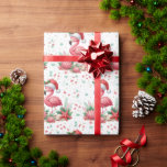 Papier Cadeau Noël en Flamant rose juillet<br><div class="desc">Envisagez une scène charmante où un délicieux flamant rose, orné d'un chapeau de Père Noël festif, pose gracieusement à côté d'un éventail d'étoiles de mer, de coquillages et de coraux. L'ensemble est baigné d'harmonieuses nuances de vert et de rose, ce qui en fait le motif parfait pour une fête de...</div>
