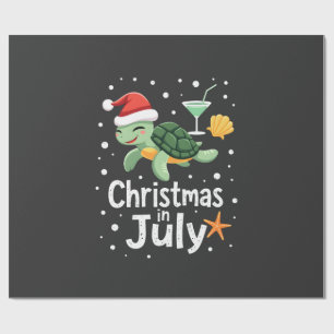 Papier Cadeau Noël en Juillet Été Tortue Xmas Tortue Femme
