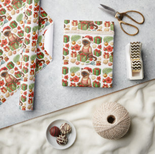 Papier Cadeau Noël en juillet Pour la fête de la piscine Amoureu