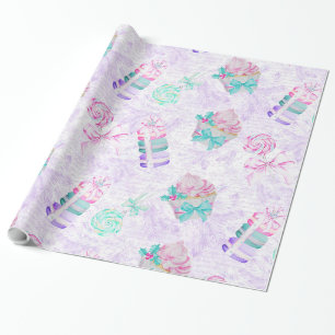 Papier Cadeau Noël et macarons