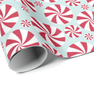 Papier Cadeau Noël et vacances de sucrerie de remous de menthe