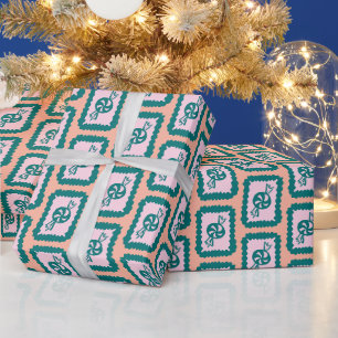 Papier Cadeau Noël Fantaisiste Bonbons Mignonnes Fêtes Lumineuse