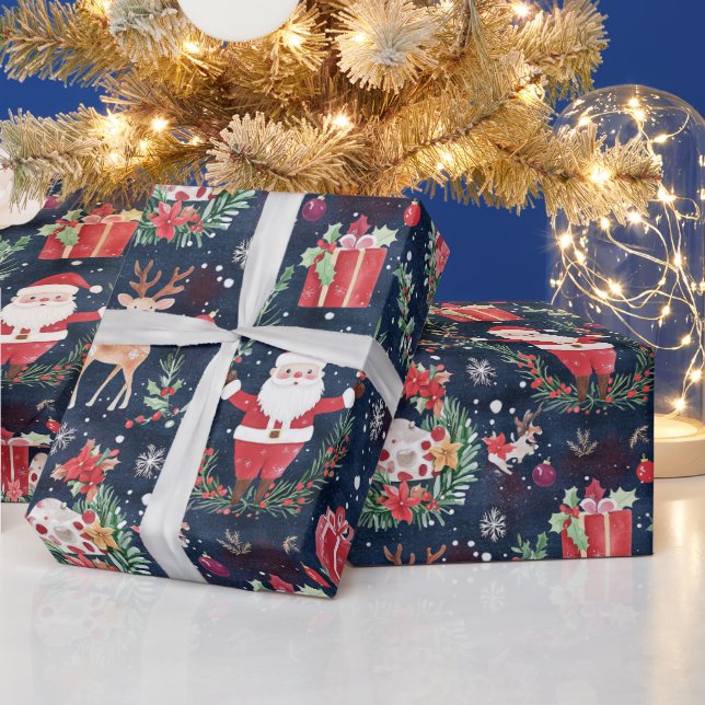 Papier Cadeau Noël Festif Père Noël (Vacances)