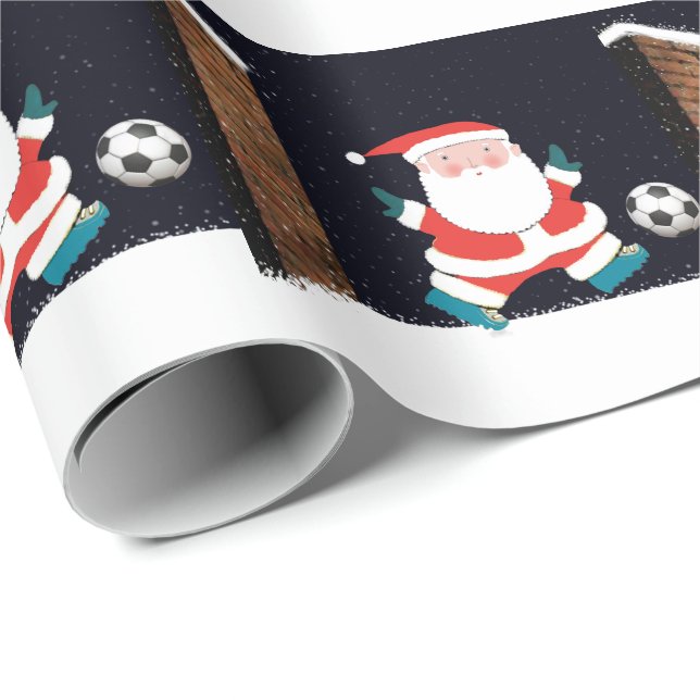 Papier Cadeau Noël Foot (Coin rond)