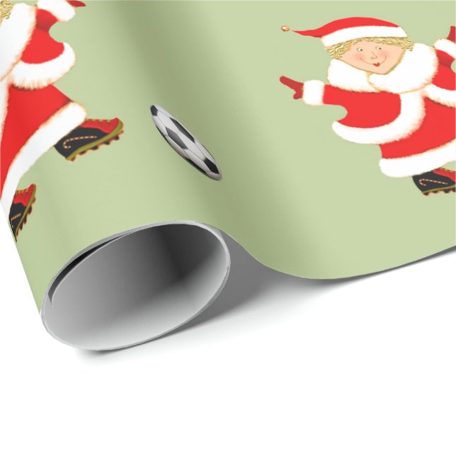 Papier Cadeau Noël foot (Coin rond)