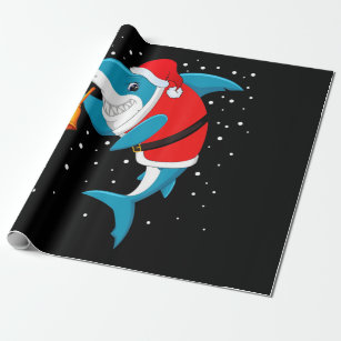 Papier Cadeau Noël - Funny Christmas Shark