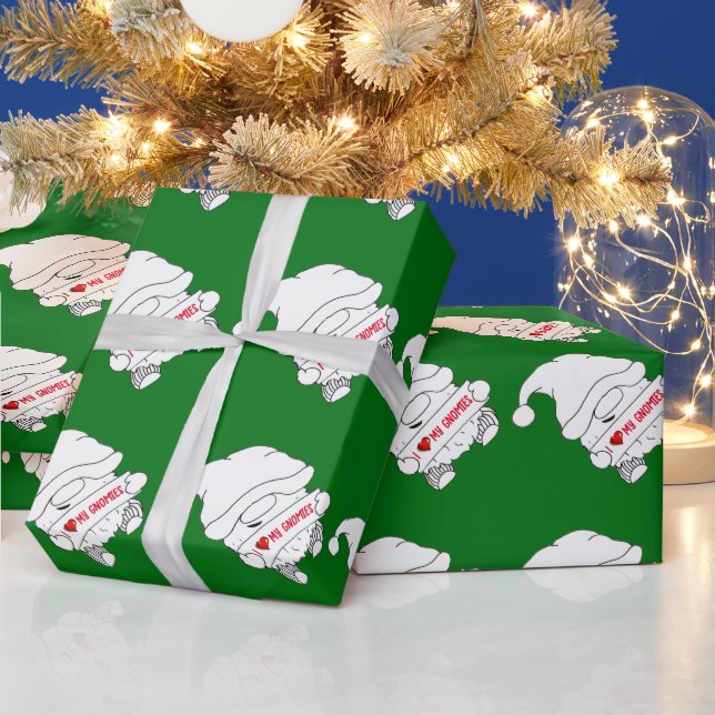 Papier Cadeau Noël Gnome (Vacances)