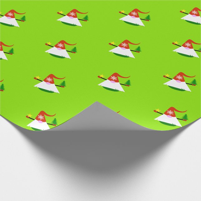 Papier Cadeau Noël Gnome Fêtes  (Coin)