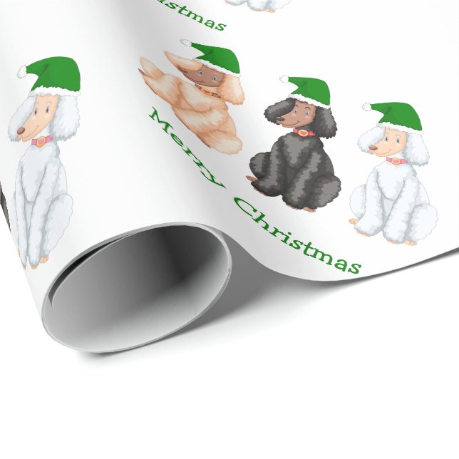 Papier Cadeau Noël Goldendoodles  (Coin rond)