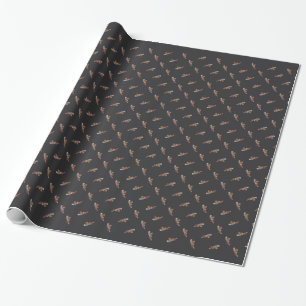Papier Cadeau Noël gris africain