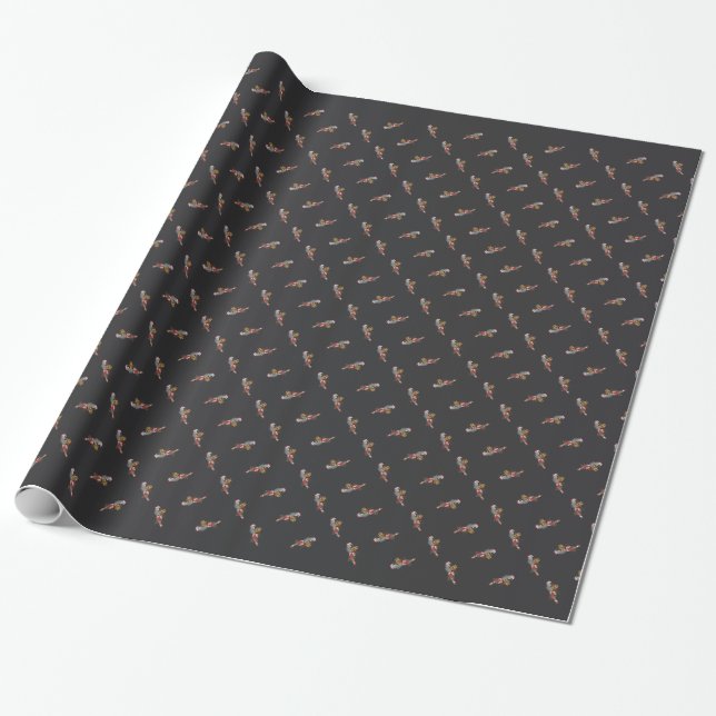 Papier Cadeau Noël gris africain (Déroulé)