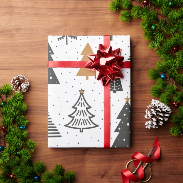 Papier Cadeau Noël Hiver Arbre de Noël (Cadeau de vacances)