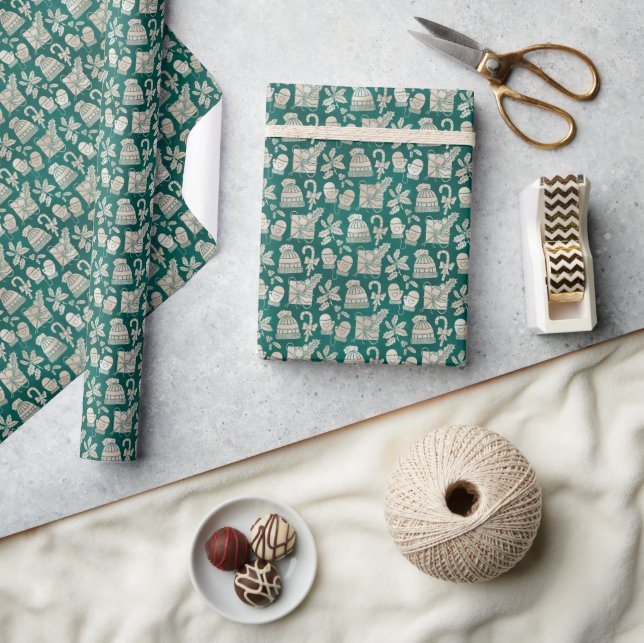 Papier Cadeau Noël hivernal cosy (Artisanat)