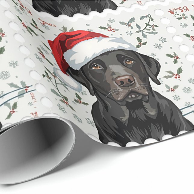 papier cadeau Noël labrador noir (Créateur téléchargé)