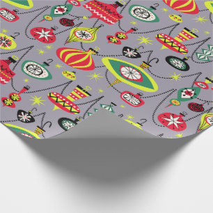 Papier Cadeau Noël moderne de la moitié du siècle atomique de
