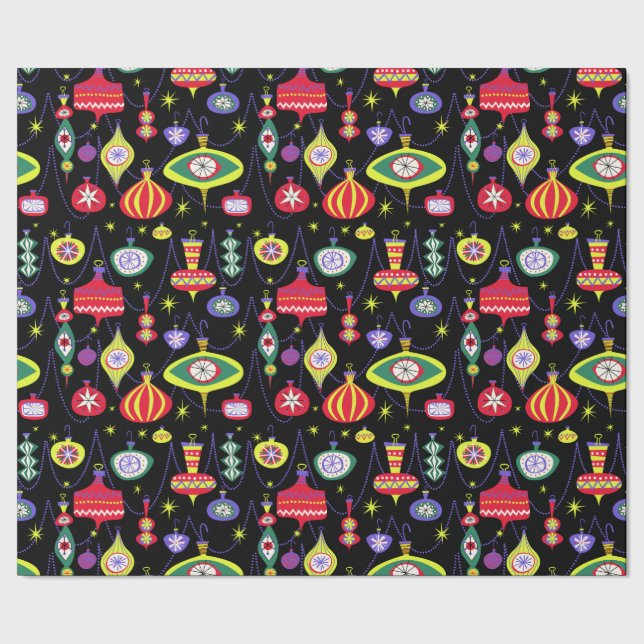 Papier Cadeau Noël moderne de la moitié du siècle atomique des (Couture)