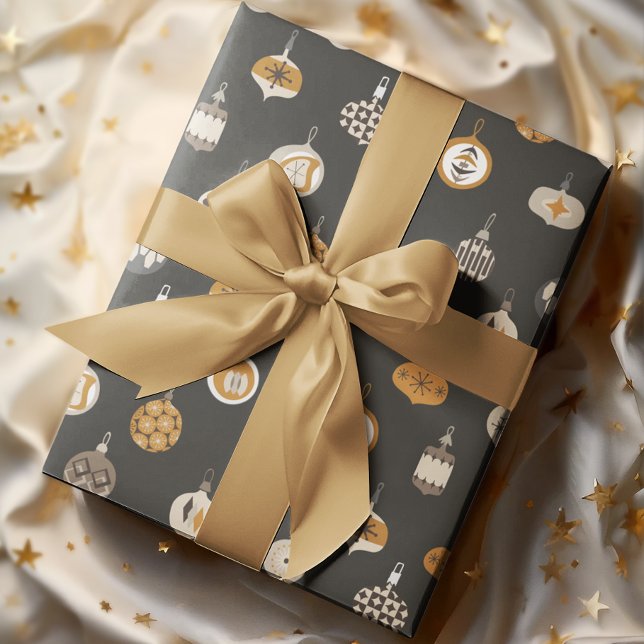 Papier Cadeau Noël moderne rétro mi-siècle (Créateur téléchargé)