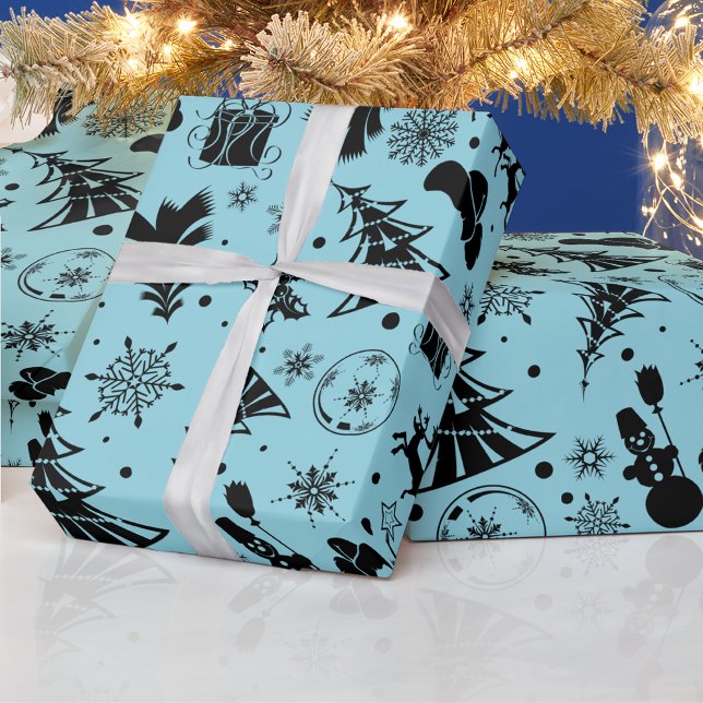 Papier Cadeau Noël Motif Abstrait moderne (Créateur téléchargé)