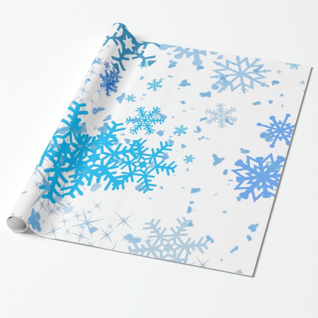 Papier Cadeau Noël neige (Déroulé)
