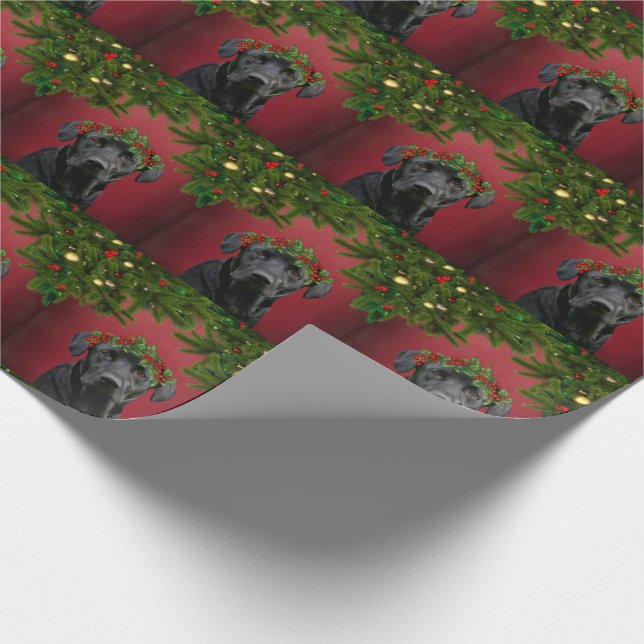 Papier Cadeau Noël noir de laboratoire (Coin)