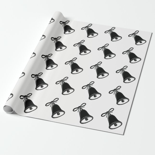 Papier Cadeau Noël noir et blanc (Déroulé)
