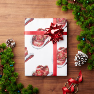 Papier Cadeau Noël occidental Casquette roux Cowboy