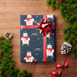 Papier Cadeau Noël ours polaire 
