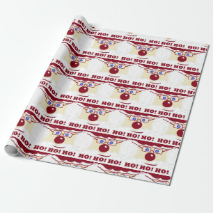 Papier Cadeau Noël Père Noël HO ! Oh ! Oh ! Il vous regarde !