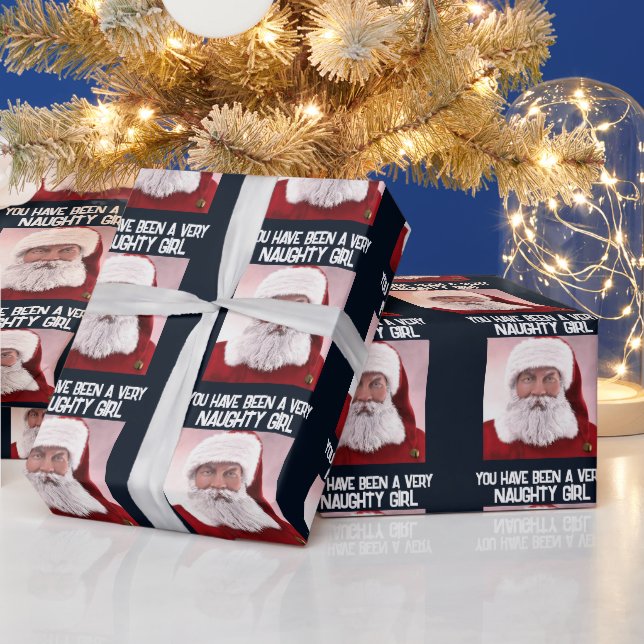 PAPIER CADEAU NOËL PÈRE NOËL NAUGHTY GIRL WRAPPER PAPIER (Vacances)