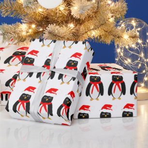 Papier Cadeau Noël pingouin