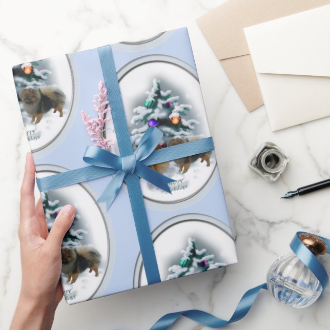 Papier Cadeau Noël Poméran (Cadeaux)
