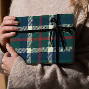 Papier Cadeau Noël Prépa à carreaux tartan audacieux