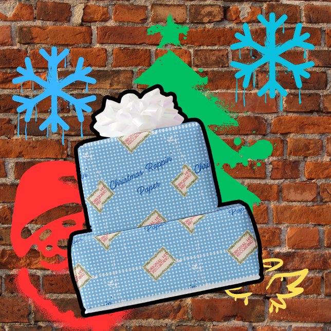 Papier Cadeau Noël Rappin' Blue (Créateur téléchargé)