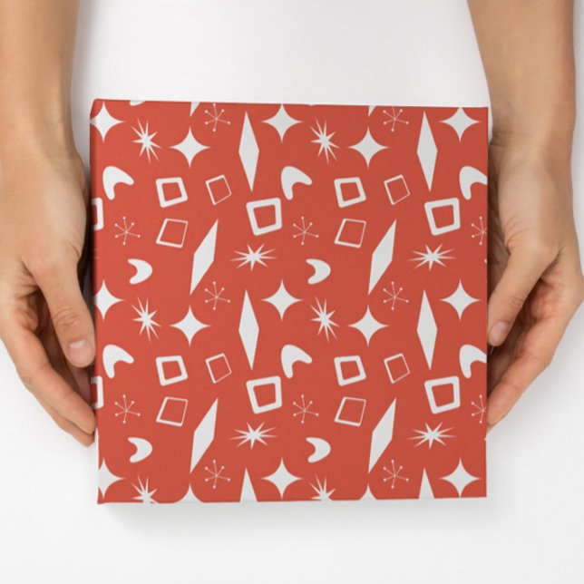 Papier Cadeau Noël rétro moderne atomique mi-siècle (Créateur téléchargé)