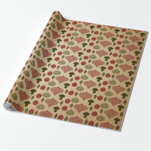 Papier Cadeau Noël Rétro Vintage