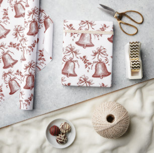 Papier Cadeau Noël Rouge Vintage