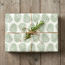 Noël rustique simple cônes de pin vert sauge