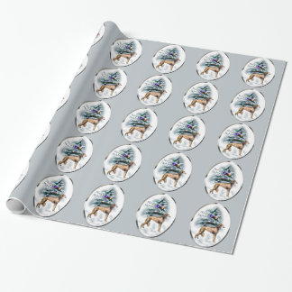 Papier Cadeau Noël saluki