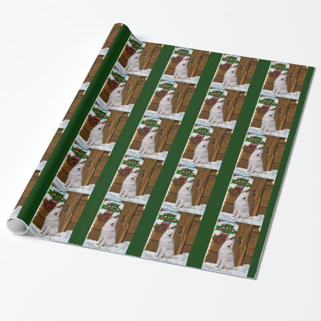 Papier Cadeau Noël Samoyé (Déroulé)